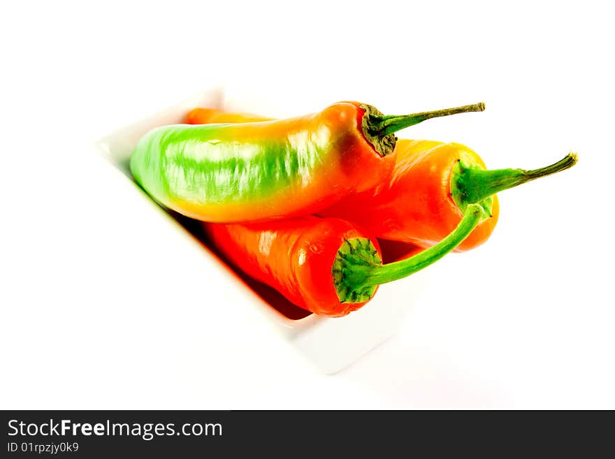 Chillis in a White Bowl