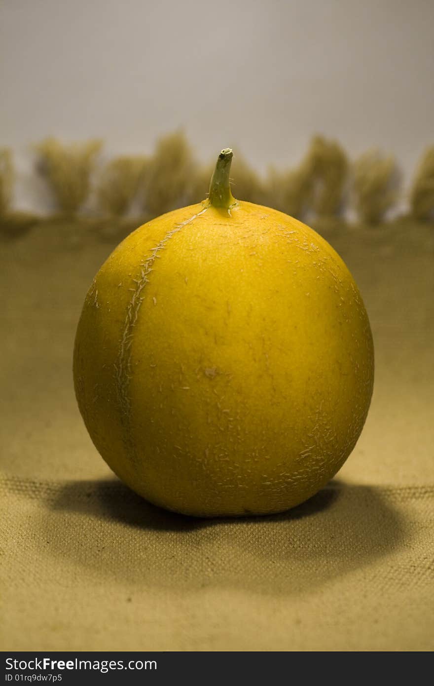 Yellow Melon On Fabric