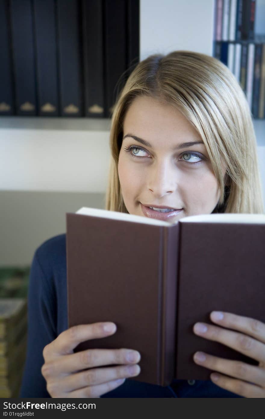 Portrait of beautiful female student. Portrait of beautiful female student.