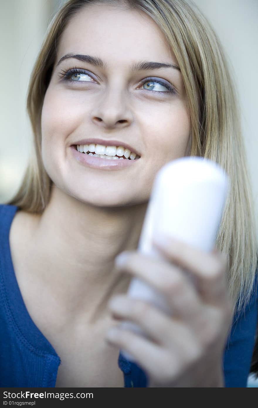 Portrait of beautiful female student. Portrait of beautiful female student.