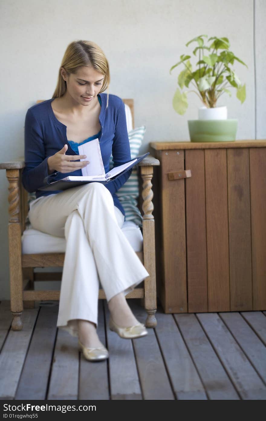 Portrait of beautiful female student. Portrait of beautiful female student.