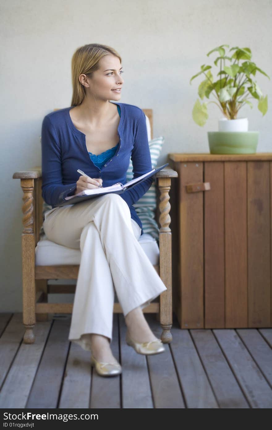 Portrait of beautiful female student. Portrait of beautiful female student.