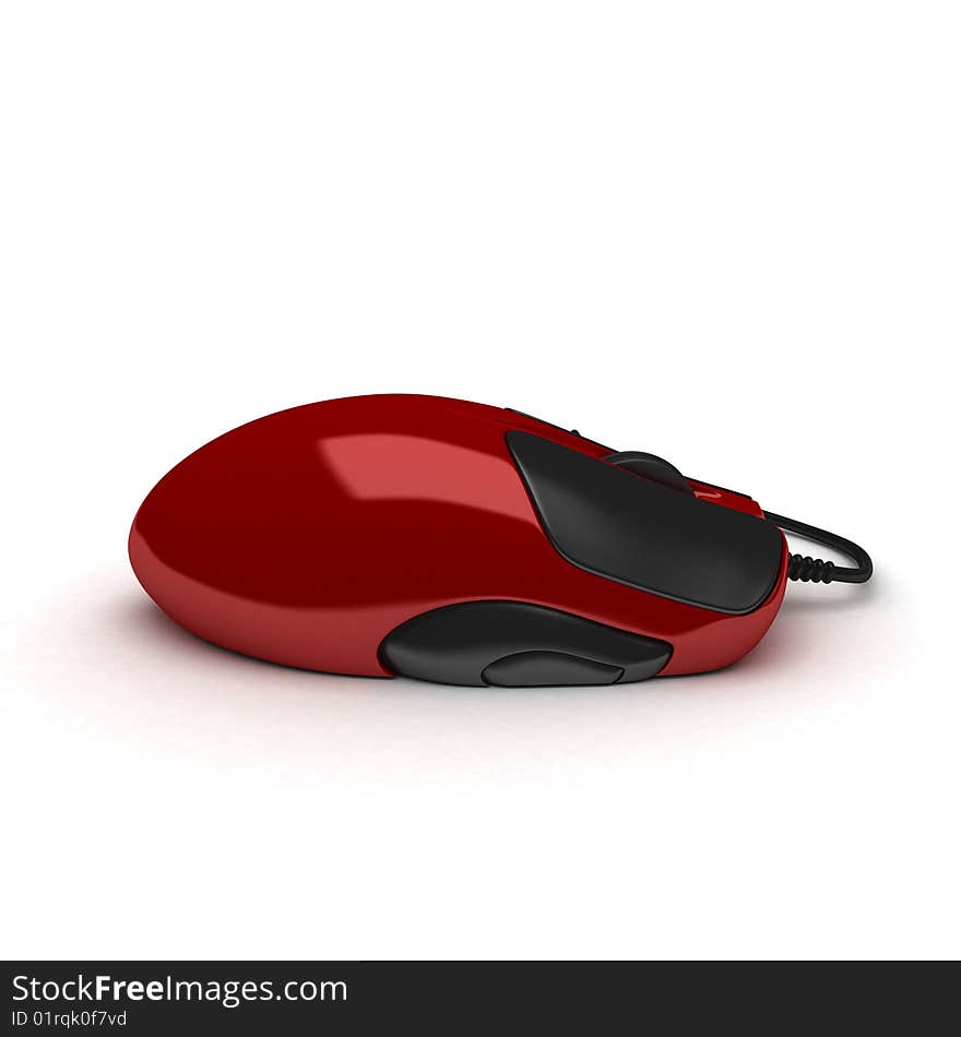 3D Mouse Isolated On White.