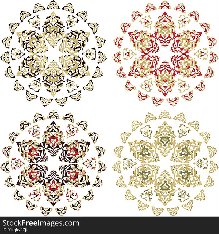 Traditional antique ottoman turkish tile design