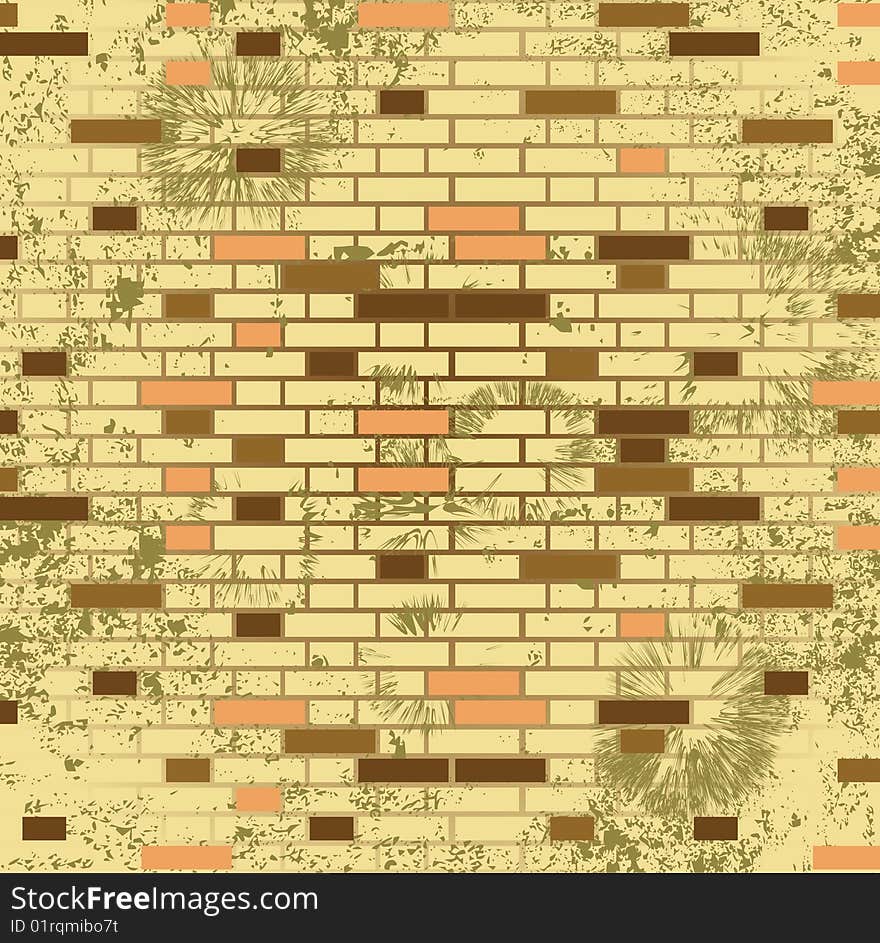 Abstract grunge mosaic tiles raster