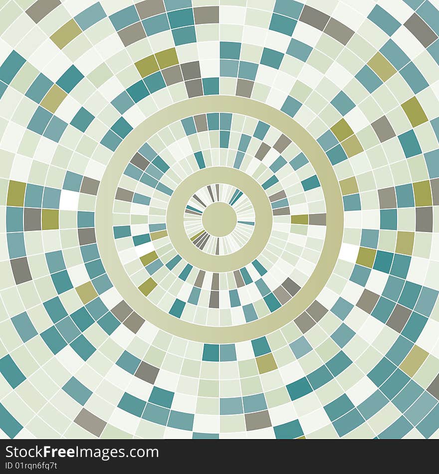 Mosaic color illustration raster design. Mosaic color illustration raster design