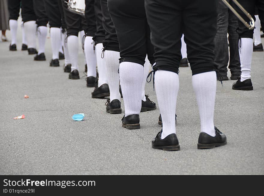 Folkloric band marching