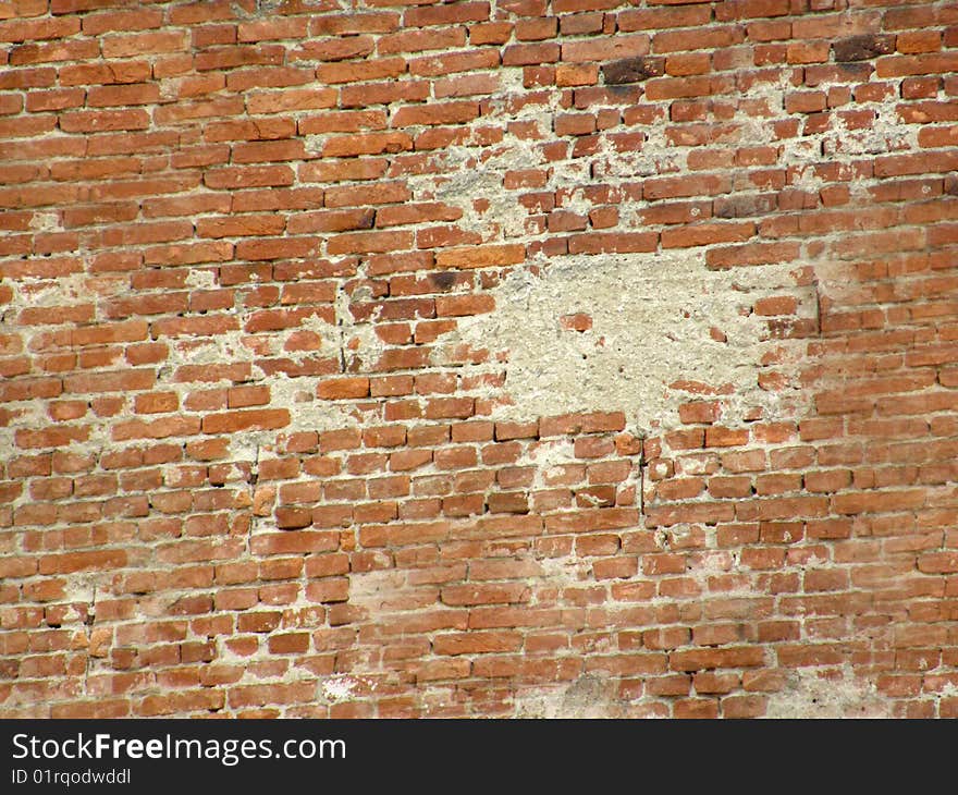 Homogeneous structure or background. Old bricklaying. texture