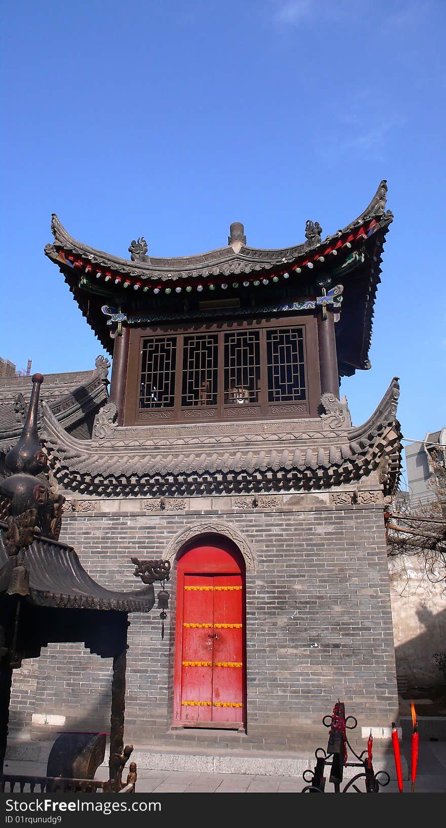 A traditional chinese-style ancient temple. A traditional chinese-style ancient temple