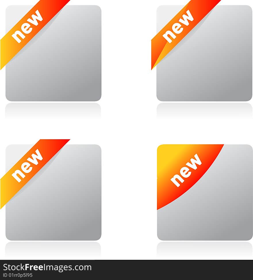 New sign vector label set