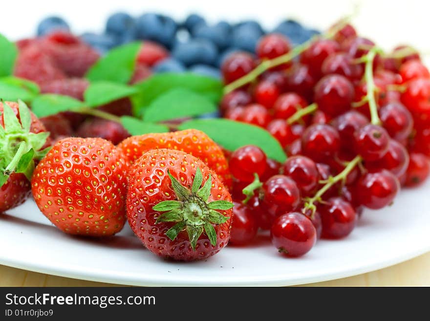 Fresh Ripe Summer Berries Background