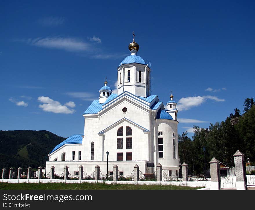 Russian Federation. Krasnoyarsky region. sizaya village.orthodox church