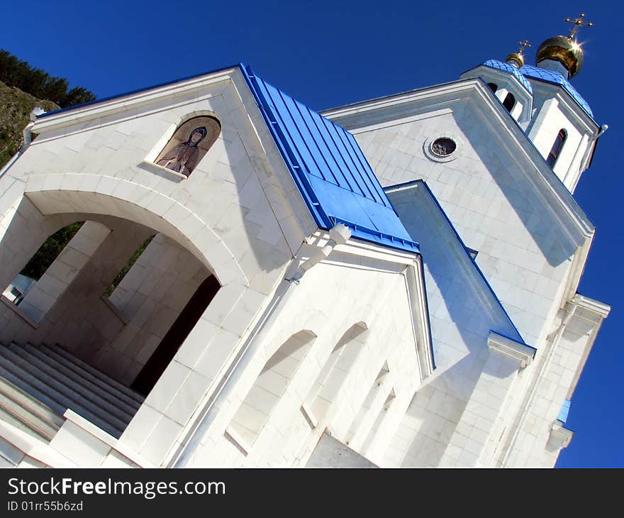 Russian Federation. Krasnoyarsky region. sizaya village.orthodox church