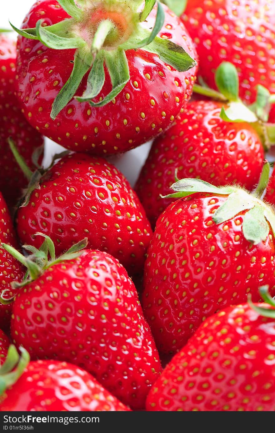 Fresh strawberry on the clean isolated background