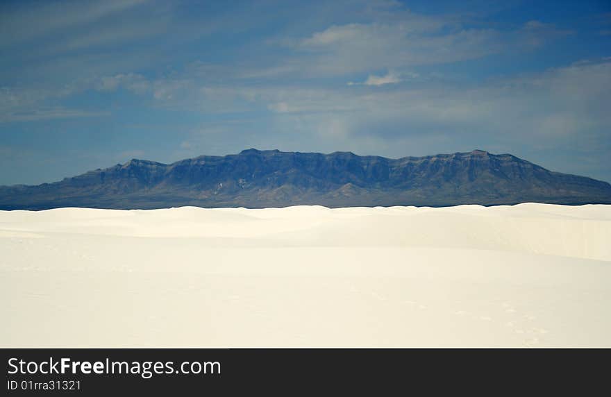 A View Of The San Andres Mountains And White Sands