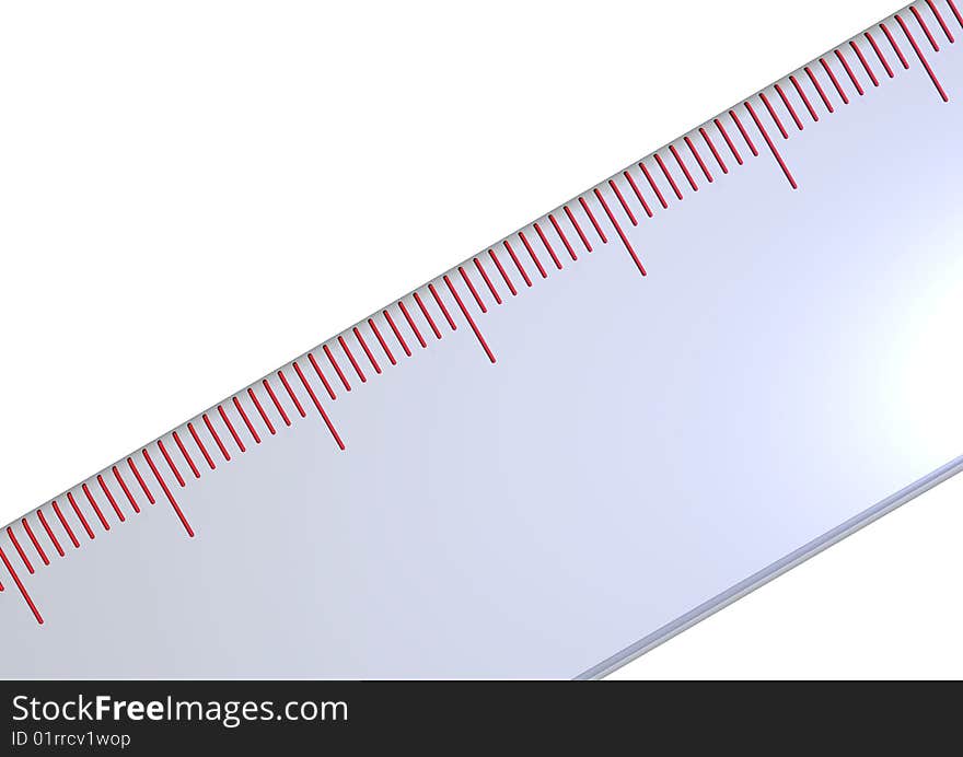 Illustration of a ruler on whitr background.