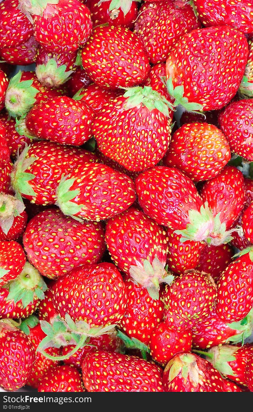 Fresh strawberry on the clean isolated background