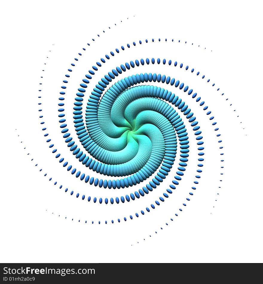 Swirl. Abstract 3D rendered illustration.