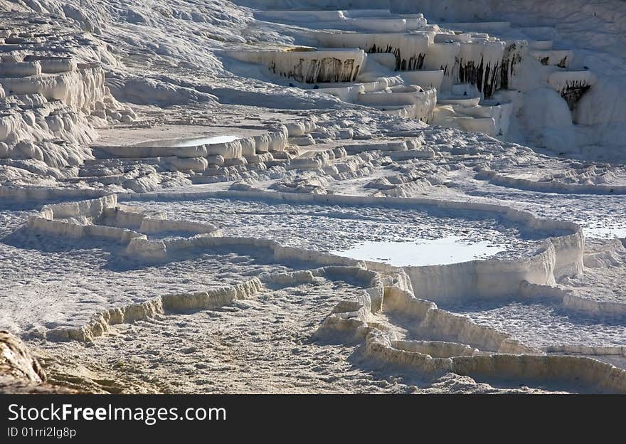 White terraces in Pamukkale, Turkey