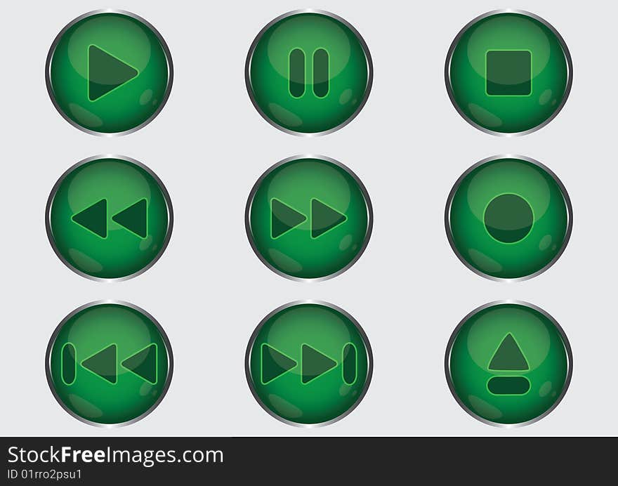 The green buttons