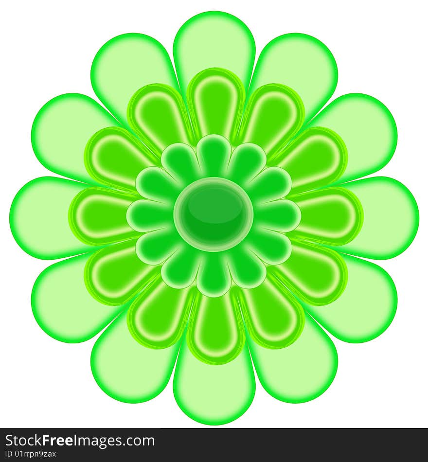 Beautiful green flower