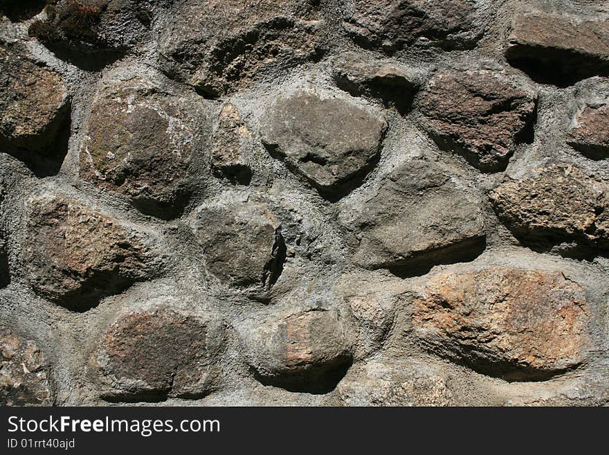 Close up of a stone wall formation