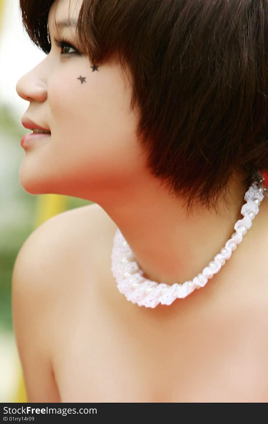 Young chinese lady on wedding day