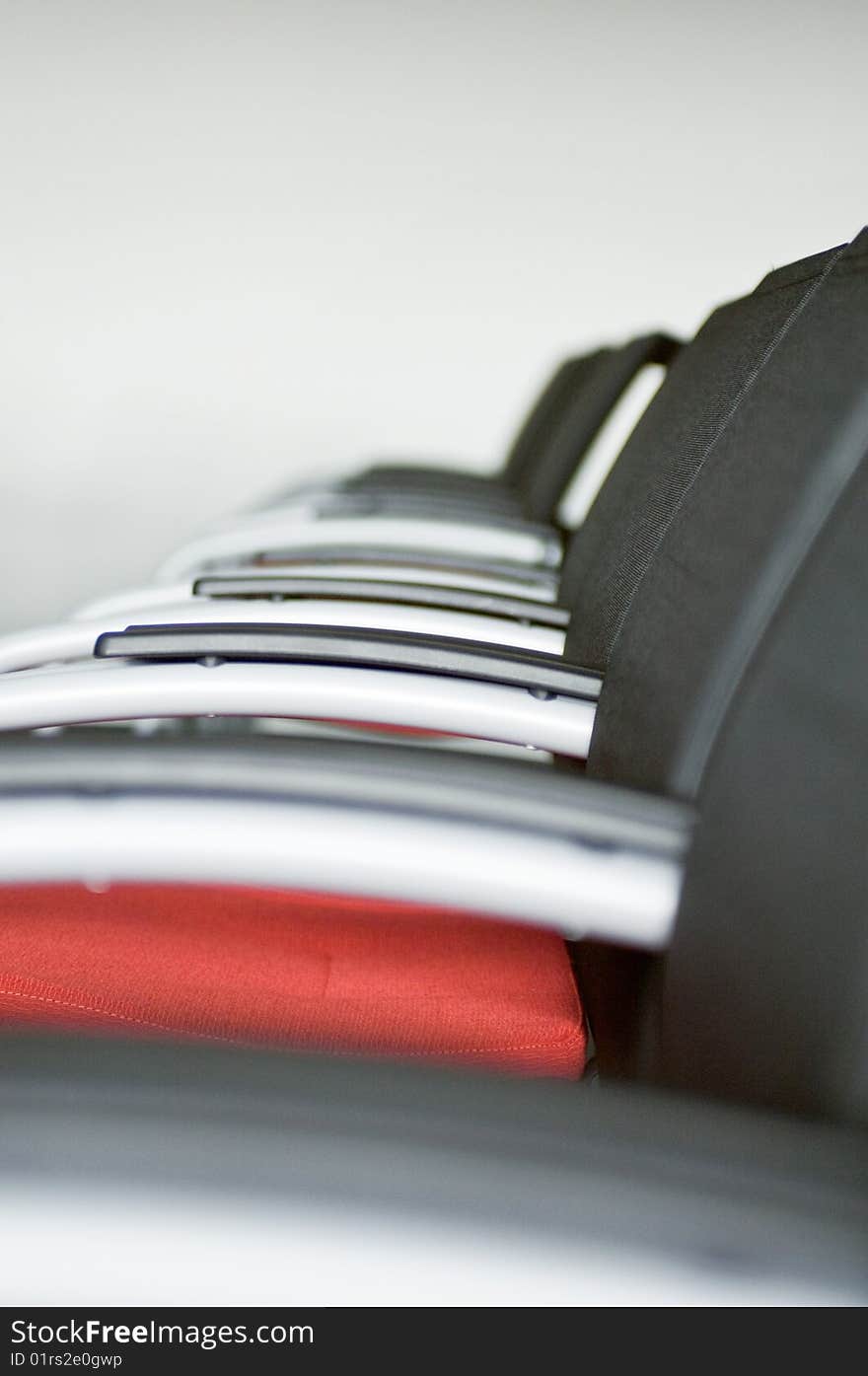 Chair row in a conference room