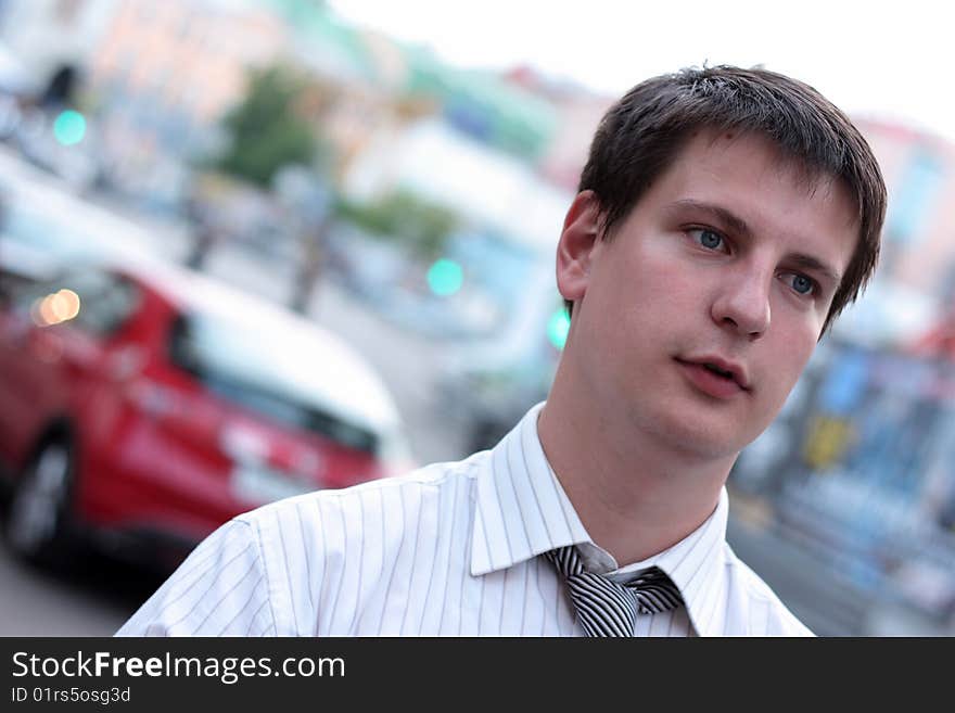 Portrait of the young clerk