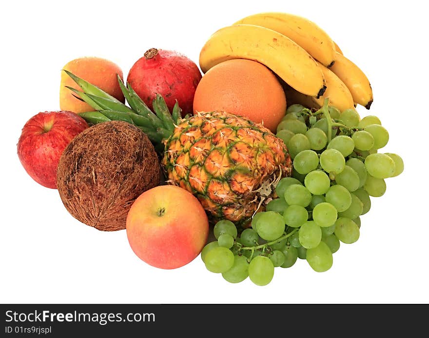 Tropical fruit on a white background. Tropical fruit on a white background.