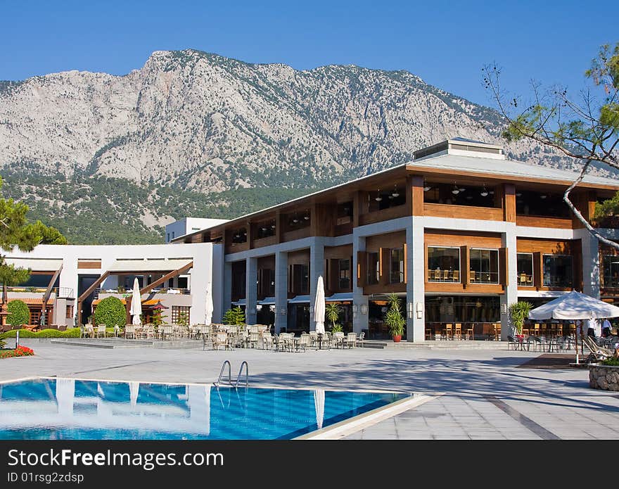 Swimming pool on a sunny day