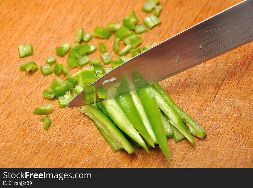 Chopping vegetables