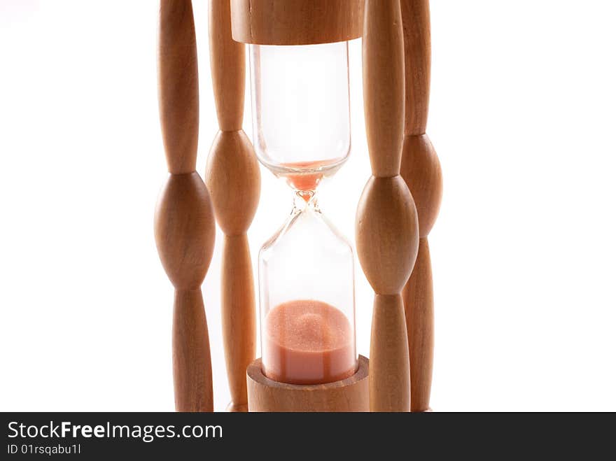 Sand-glass On A White