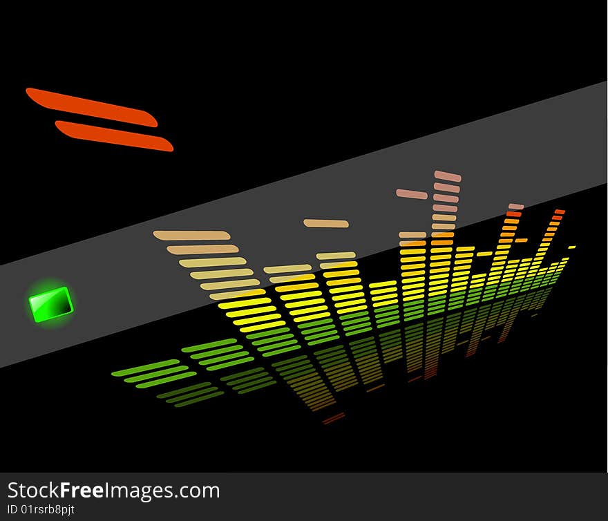 The vector  equalizer abstract background