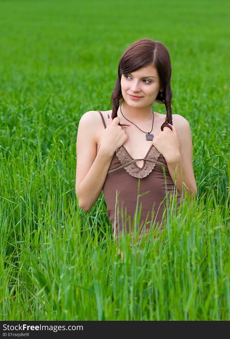 Beautiful woman in a countryside