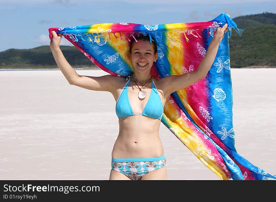 A girl on the beach - 1