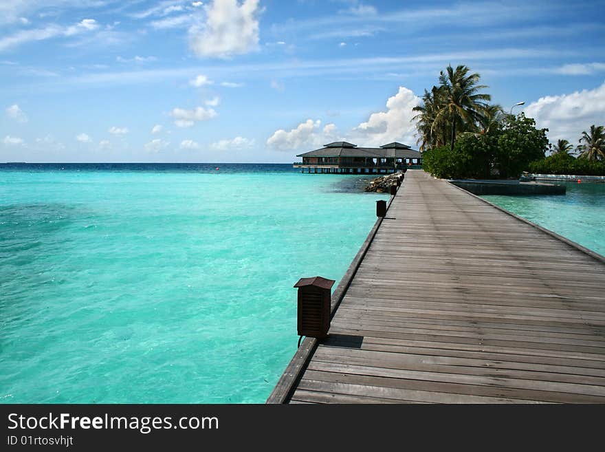 Wooden jetty