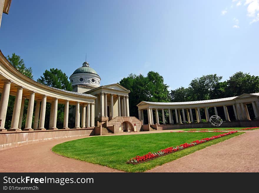 Colonnade in the park