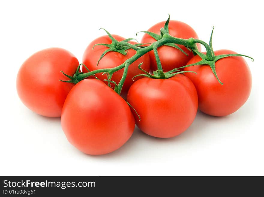 Six fresh tomatoes