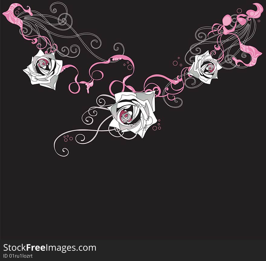 Illustration of a floral background. Illustration of a floral background