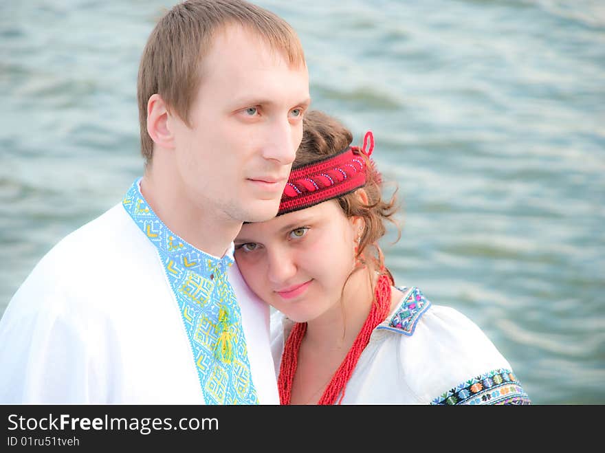 Young man holding her close. Young man holding her close