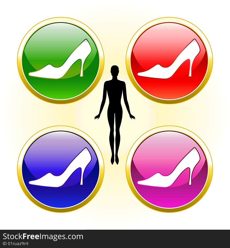 Collection of shoes icons. Vector illustration with EPS8 file available. Collection of shoes icons. Vector illustration with EPS8 file available.