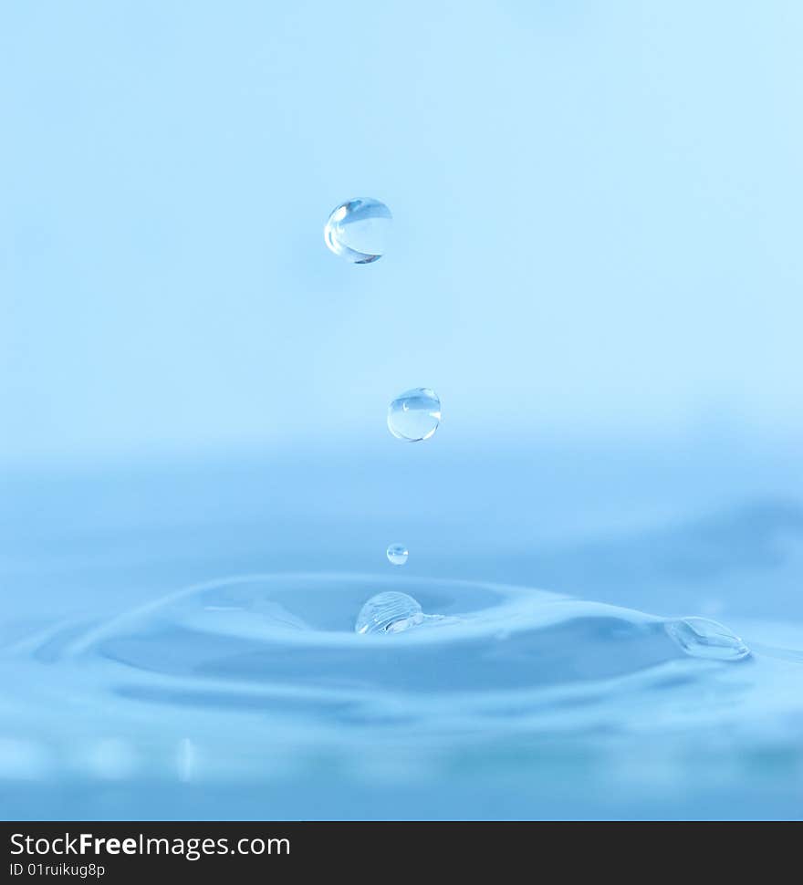 Round Transparent Drops Of Water