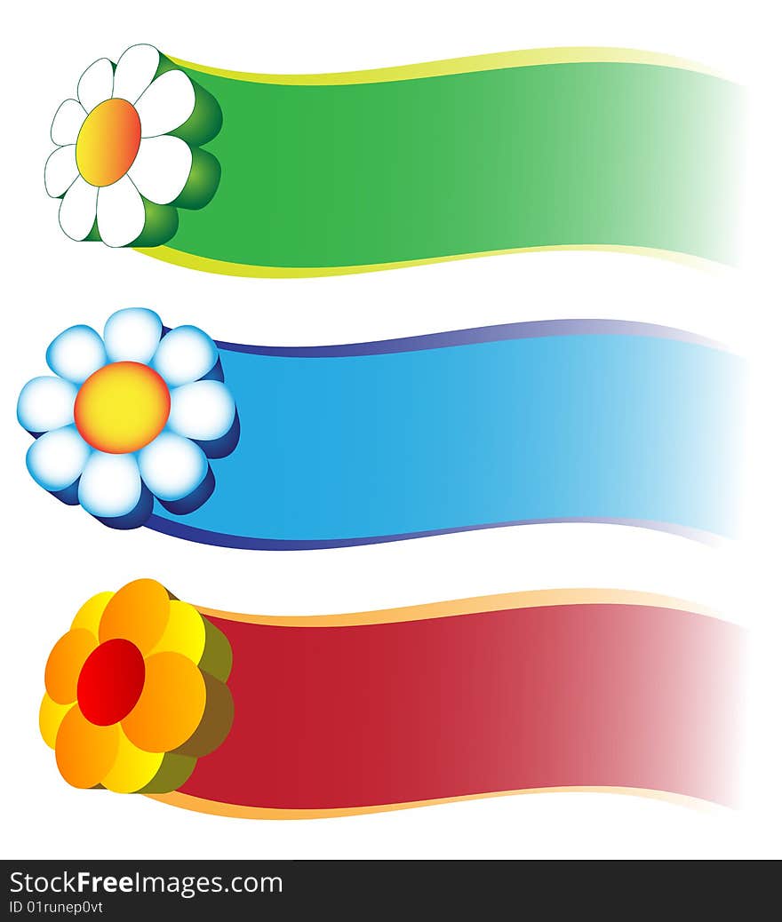 Floral banners with place for your text