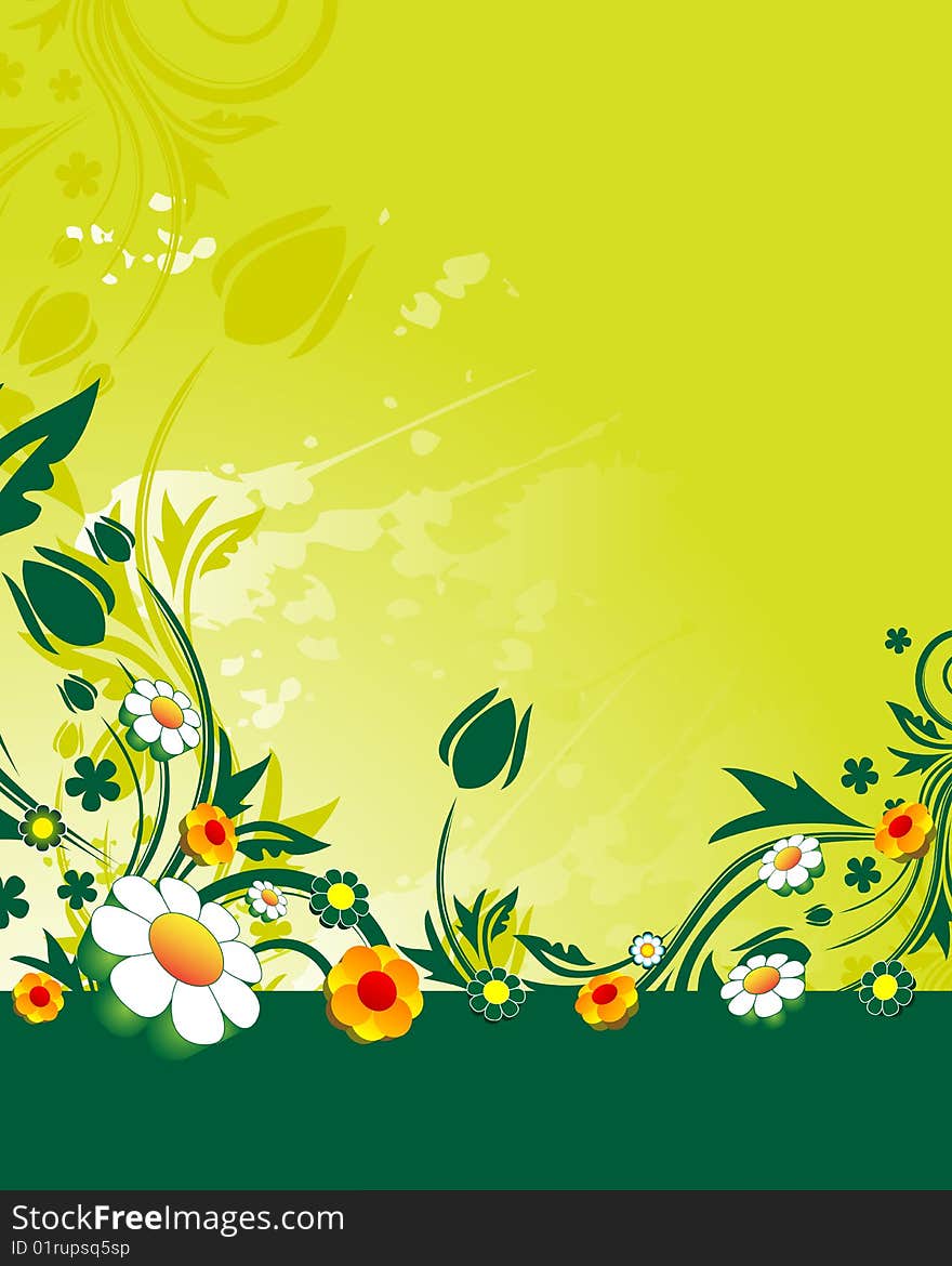 Floral background with place for your text