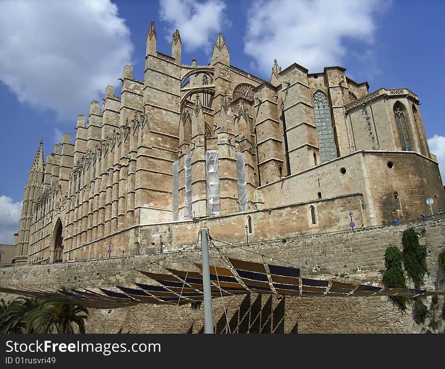 Palma de Mallorca gothic cathedral in Spain