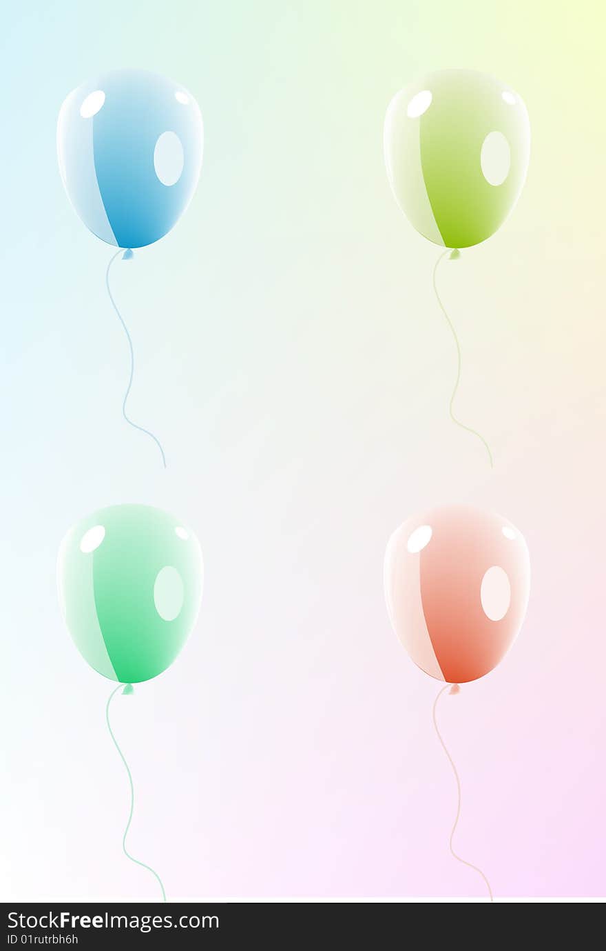 The Set Of Beautiful Balloons.