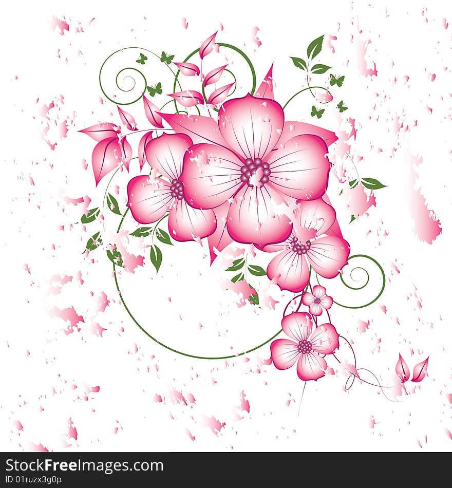 Abstract flowers background with place for your text