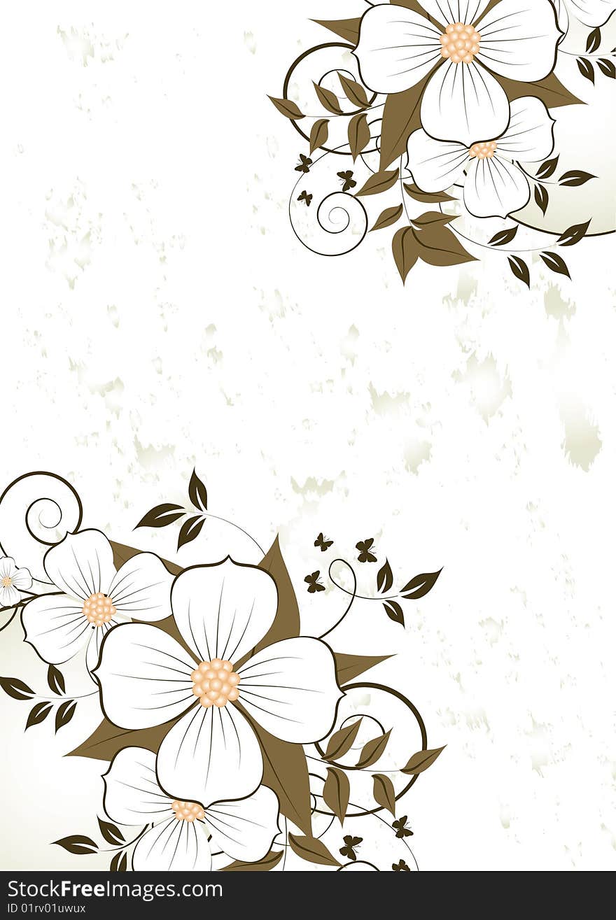 Abstract flowers background with place for your text