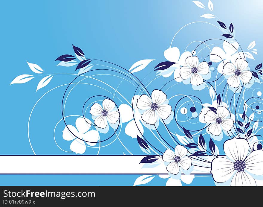 Abstract flowers background with place for your text